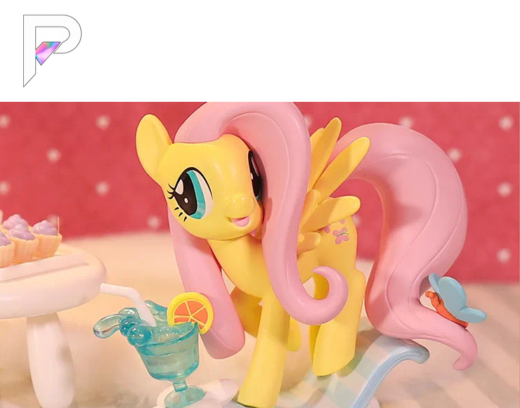 POP MART My Little Pony Leisure Afternoon - Fluttershy - Mint Soda, product detail photograph with PAKRA logo