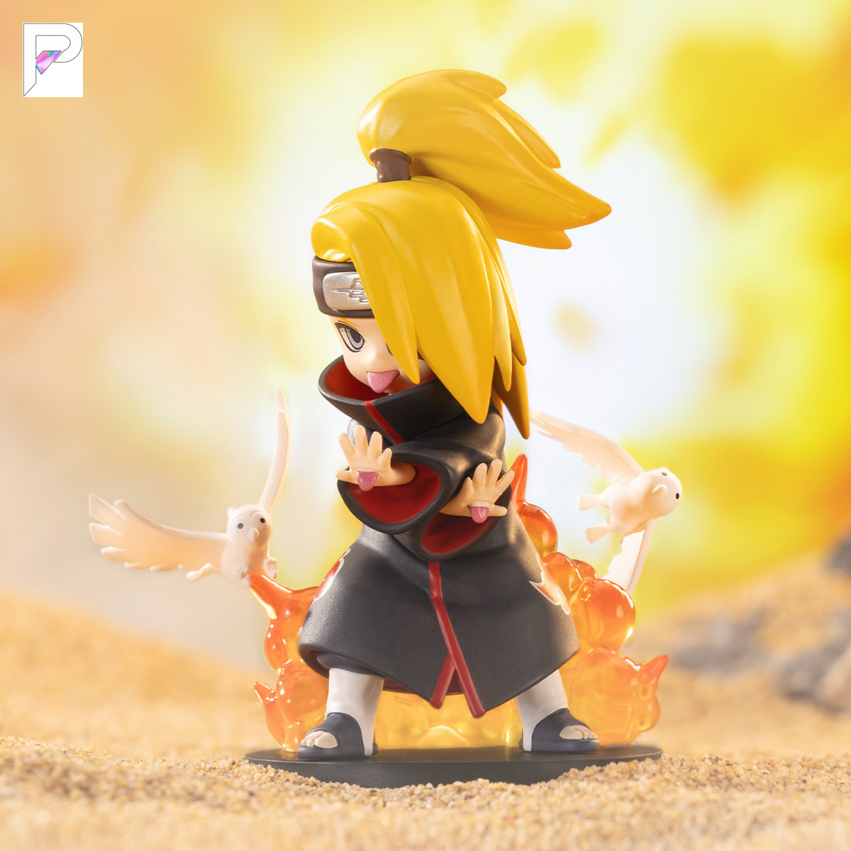 POP MART Naruto Shippuden Battle Against Akatsuki - Deidara, official product detail image with PAKRA logo