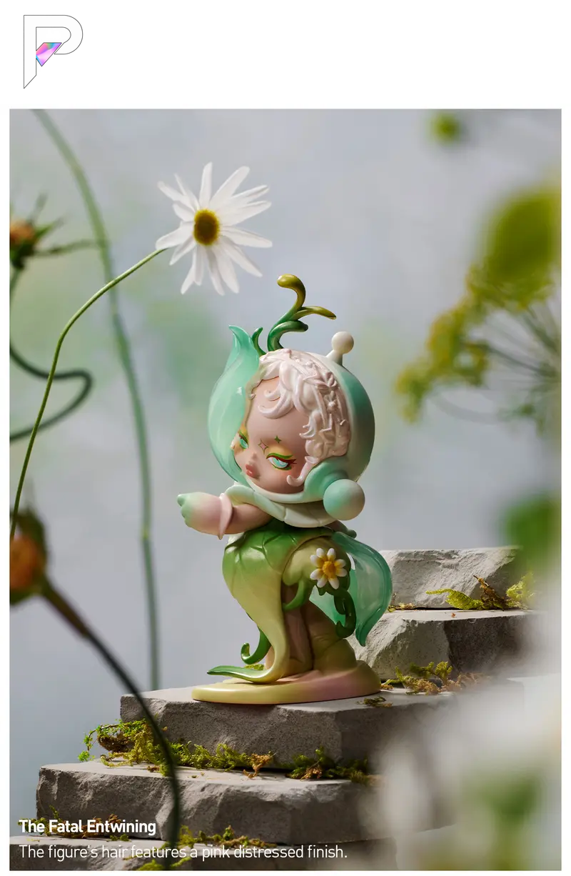 POP MART SKULLPANDA Petals in Four Acts - The Fatal Entwining, product detail photograph with PAKRA logo