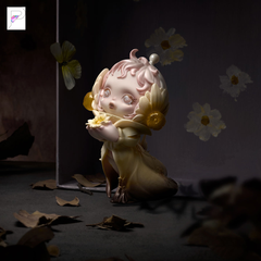 POP MART SKULLPANDA Petals in Four Acts - The Withered Innocence, official product detail image with PAKRA logo