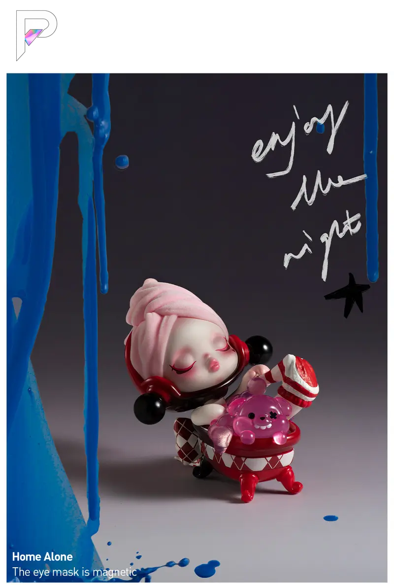 POP MART SKULLPANDA Tell Me What You Want - Home Alone, official product detail image with PAKRA logo