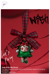POP MART SKULLPANDA Tell Me What You Want - Jingle All the Way(Green), official product detail image with PAKRA logo