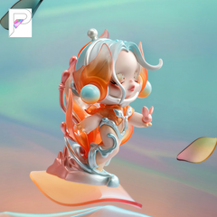 POP MART SKULLPANDA The Sound - The Joy, official styled product detail image with PAKRA logo