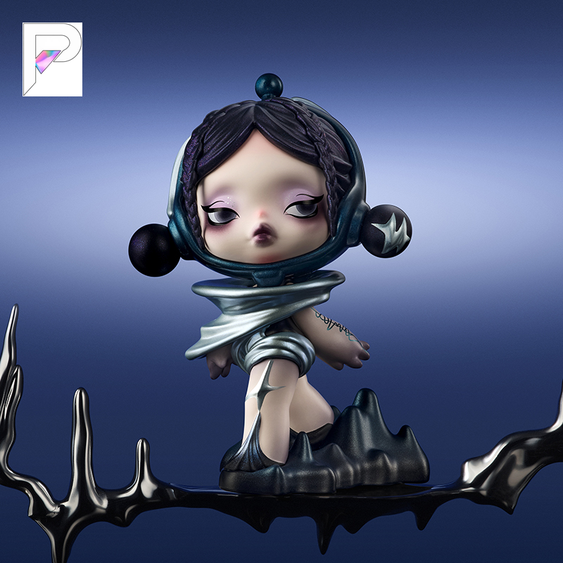 POP MART SKULLPANDA The Sound - The Vigilance, official styled product detail image with PAKRA logo