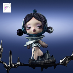 POP MART SKULLPANDA The Sound - The Vigilance, official styled product detail image with PAKRA logo