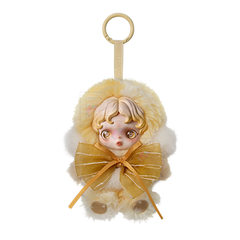 POP MART SKULLPANDA L'impressionnisme - Dawn Plush Pendant selected plush doll pendant on white