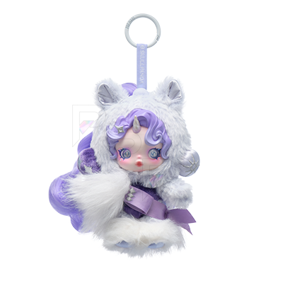 POP MART SKULLPANDA x My Little Pony - Rarity Plush Pendant selected plush doll pendant on white