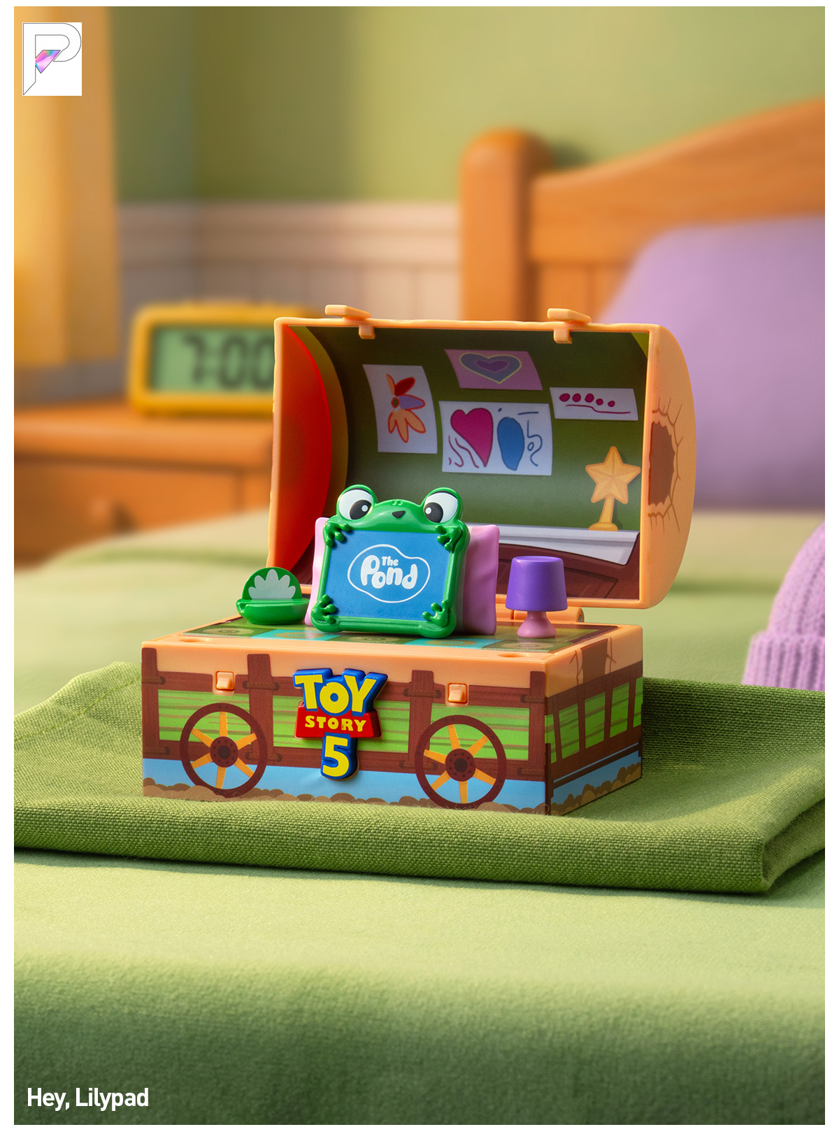 Disney/Pixar Toy Story 5 Hey, Lilypad, official styled product detail image with PAKRA logo