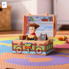 Disney/Pixar Toy Story 5 Poncho Woody, official styled product detail image with PAKRA logo