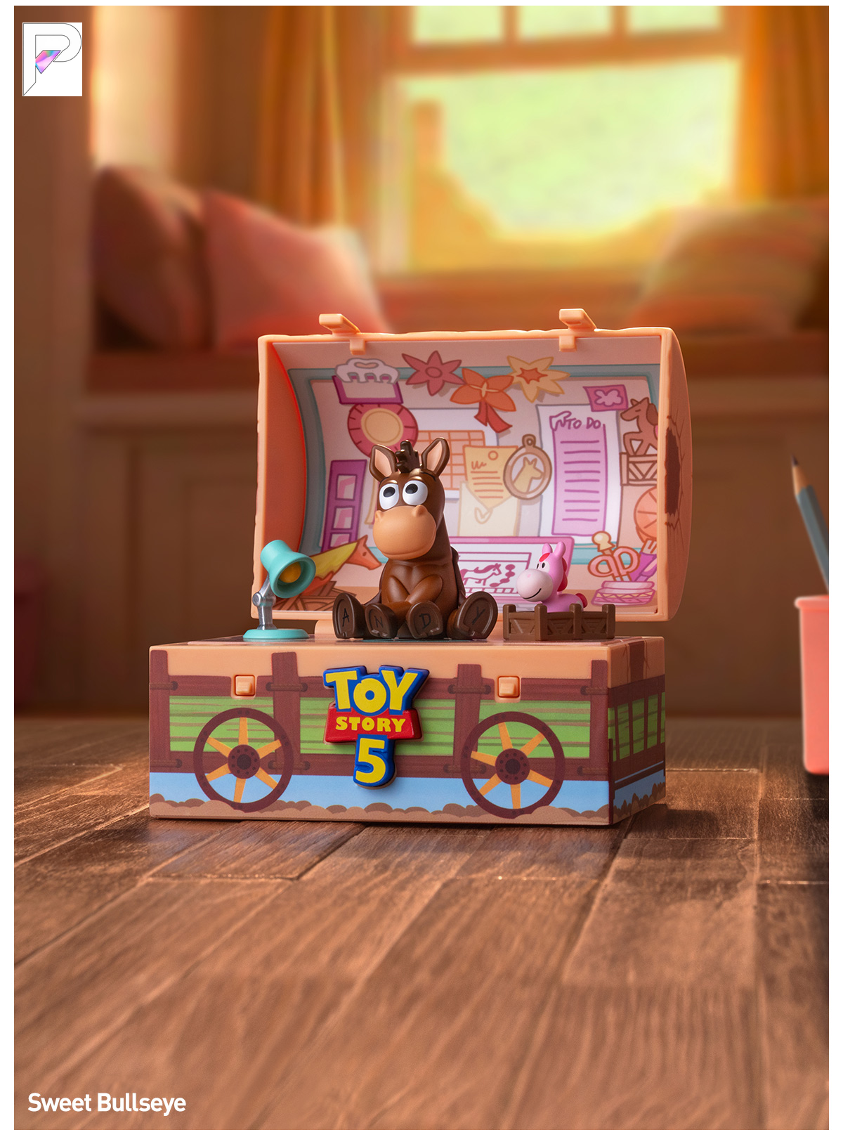 Disney/Pixar Toy Story 5 Sweet Bullseye, official styled product detail image with PAKRA logo