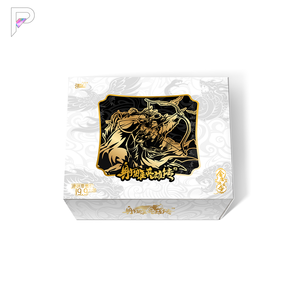 Jin Yong Xia Ke Ling - The Legend of the Condor Heroes Trading Card Box — official box packaging presentation on white with PAKRA logo