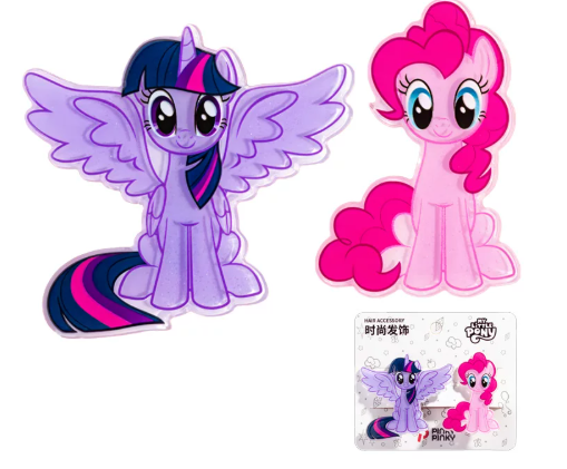 Pinky Pinky My Little Pony Style 09 hair accessory set with Twilight Sparkle, Pinkie Pie