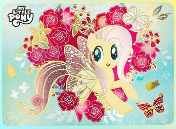 Fluttershy - PMPM x My Little Pony Valentine Flowering Rose collaboration single card