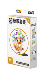 Eevee Coin Set retail box with a Terastal Gathering booster pack, Eevee foil card and themed coin, Simplified Chinese