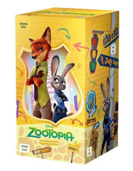 Shining Soul Zootopia Best Partners Series 1 yellow collectible card box with Nick Wilde and Judy Hopps artwork; localized image
